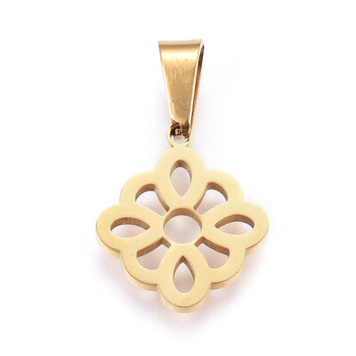 304 Stainless Steel Pendants Large Hole Pendants Flower Golden 17x145x12mm Hole 8x4mm
304 Stainless Steel Pendants Large Hole Pendants Flower Golden 17x145x12mm Hole 8x4mm