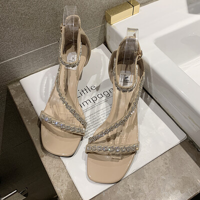 Summer Womens Shoes Korean Version Baitao Roman Fine-heeled Water Diamond One Word Buckle Fairy Wind Sandals ins Tide
Summer Womens Shoes Korean Version Baitao Roman Fine-heeled Water Diamond One Word Buckle Fairy Wind Sandals ins Tide