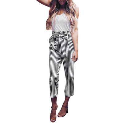 Tailored Women High Waist Harem Pants Women Bowtie Elastic Waist Stripe Casual Pants
Tailored Women High Waist Harem Pants Women Bowtie Elastic Waist Stripe Casual Pants
