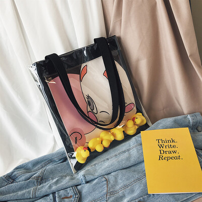 Jelly transparent big bag summer large-capacity cartoon womens bag new 2019 small fresh one-shoulder slant-style tote bag
Jelly transparent big bag summer large-capacity cartoon womens bag new 2019 small fresh one-shoulder slant-style tote bag