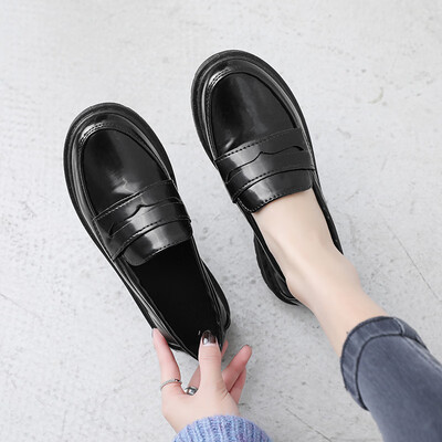 Jk Japanese small leather shoes Korean version of the summer British flat bottom ins pedal black Japanese single shoe tide
Jk Japanese small leather shoes Korean version of the summer British flat bottom ins pedal black Japanese single shoe tide
