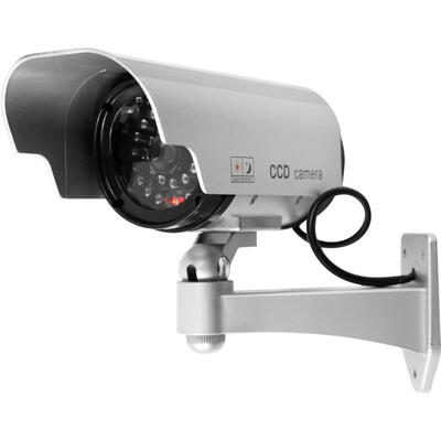 Solar Waterproof Outdoor Simulation Dummy Fake CCTV Camera wFlashing Light