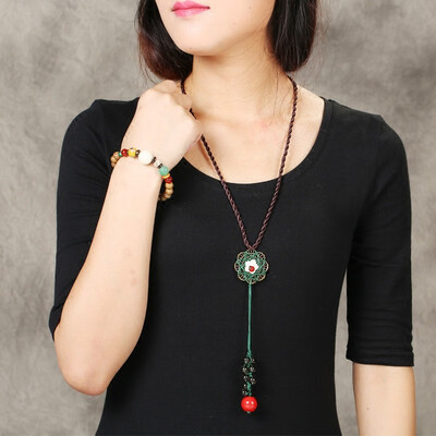 Ethnic style jewelry hand-woven vintage Chinese style jewelry fashion sweater chain shell flower necklace
Ethnic style jewelry hand-woven vintage Chinese style jewelry fashion sweater chain shell flower necklace