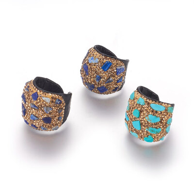 Leather Imitation Snakeskin Cuff Rings with Polymer Clay Rhinestone Natural Mixed Stone Chips 1618mm
Leather Imitation Snakeskin Cuff Rings with Polymer Clay Rhinestone Natural Mixed Stone Chips 1618mm
