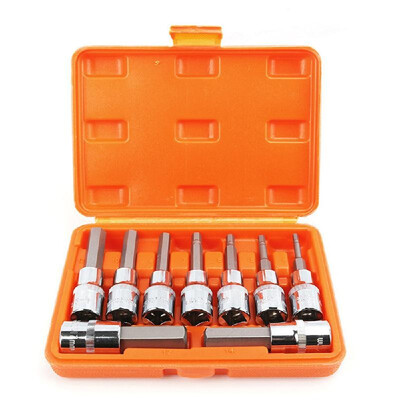 9pcs 12" Chrome Vanadium Steel Lengthened Hexagon Sleeve Kit Sockets for Auto Repair Shop Factory DIY
9pcs 12" Chrome Vanadium Steel Lengthened Hexagon Sleeve Kit Sockets for Auto Repair Shop Factory DIY