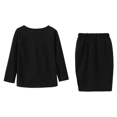2pcs Family Matching Clothes Set Mom Daughter Kids Autumn T-shirt Skirt