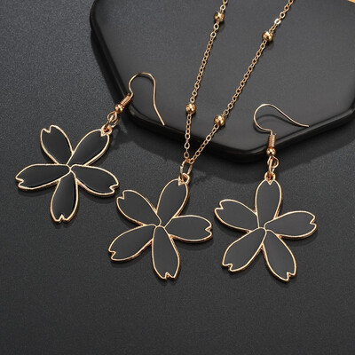 Five Petal Flower Earrings Necklace Set Female Personality Fashion Drop Oil Sweet Multi-color Flower Earrings Jewelry Ladies
Five Petal Flower Earrings Necklace Set Female Personality Fashion Drop Oil Sweet Multi-color Flower Earrings Jewelry Ladies
