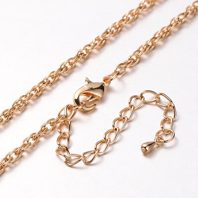 Iron Rope Chain Necklace Makings with Alloy Lobster Claw Clasps&Iron End Chains Light Gold 293
Iron Rope Chain Necklace Makings with Alloy Lobster Claw Clasps&Iron End Chains Light Gold 293