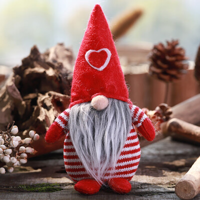 Siaonvr Christmas Decoration Striped Hat Tied Beard Hanging Legs No Face dolAQ