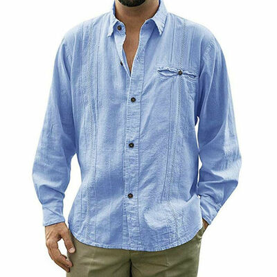 Fashion Men Casual Dress T Shirt Long Sleeve Loose Linen Shirts Tops Tee Blouse -3XL
Fashion Men Casual Dress T Shirt Long Sleeve Loose Linen Shirts Tops Tee Blouse -3XL