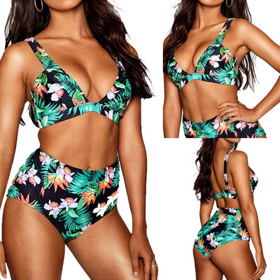 Roseonmyhand Women Print High Waist Two Pieces Bikini Push-Up Padded Swimsuit Bathing Suit
Roseonmyhand Women Print High Waist Two Pieces Bikini Push-Up Padded Swimsuit Bathing Suit
