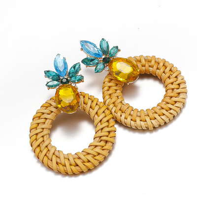 Flashbuy Fashion Handmade Rattan Straw Round Earings For Women Geometric Pineapple Earrings Wedding Pendientes Party Jewelry
Flashbuy Fashion Handmade Rattan Straw Round Earings For Women Geometric Pineapple Earrings Wedding Pendientes Party Jewelry
