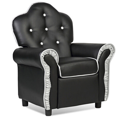 BlackPinkOrange Living Room Kids Sofa-Black