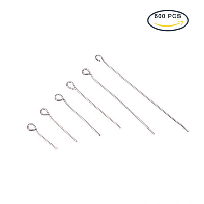 PH PANDAHALL 600 Pcs 304 Stainless Steel Eyepins Head Pins Findings Open Eye Pin 6 Styles 23-Gauge Jewelry Making
PH PANDAHALL 600 Pcs 304 Stainless Steel Eyepins Head Pins Findings Open Eye Pin 6 Styles 23-Gauge Jewelry Making