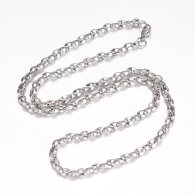 304 Stainless Steel Necklace Makings Cross Chains with Lobster Claw Clasps Stainless Steel Color 2362"600mm 5mm
304 Stainless Steel Necklace Makings Cross Chains with Lobster Claw Clasps Stainless Steel Color 2362"600mm 5mm