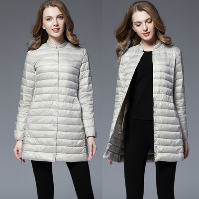 Toponeto Womens Casual O-neck Light Coat Solid Color Long Button Pocket Down Jackets
Toponeto Womens Casual O-neck Light Coat Solid Color Long Button Pocket Down Jackets