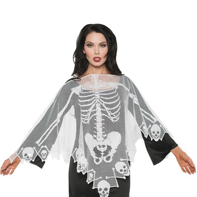 Toponeto Halloween Skeleton Lace Woven Poncho Comfortable Light Weight Sheer Fabric Breat
Toponeto Halloween Skeleton Lace Woven Poncho Comfortable Light Weight Sheer Fabric Breat