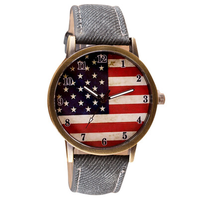 Luxury Watch Women American Flag pattern Leather Band Analog Vogue Wrist Quartz Watchesbayan kol saati montre femme 533
Luxury Watch Women American Flag pattern Leather Band Analog Vogue Wrist Quartz Watchesbayan kol saati montre femme 533