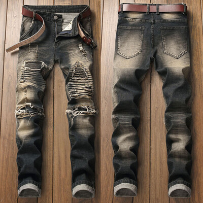 Gobestart Mens New Fashion Personality Ripped Slim Fit Zipper Stretch Denim Trousers
Gobestart Mens New Fashion Personality Ripped Slim Fit Zipper Stretch Denim Trousers