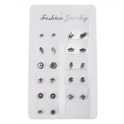 11 Pairs Retro Stud Earrings Women Leaf Sun Shoes Flower Round Earrings Makeup Alloy Jewelry
11 Pairs Retro Stud Earrings Women Leaf Sun Shoes Flower Round Earrings Makeup Alloy Jewelry
