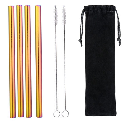 6pcs Stainless Steel Drinking Straws Reusable Curved&Straight Straws for Party Events Straws sets With Velvet bag Long Brushes
6pcs Stainless Steel Drinking Straws Reusable Curved&Straight Straws for Party Events Straws sets With Velvet bag Long Brushes