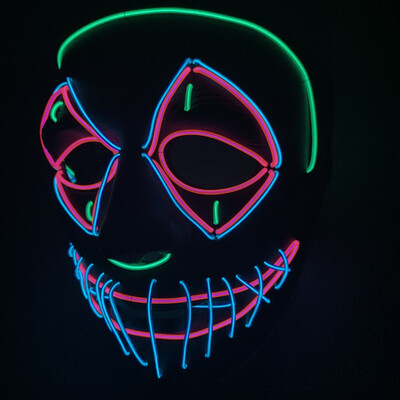 EL Wire Woven Light Up Halloween Mask Glowing Cosplay Costume Mask For Festival Party
EL Wire Woven Light Up Halloween Mask Glowing Cosplay Costume Mask For Festival Party