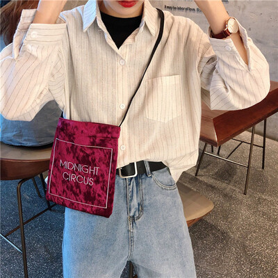 Tailored Women Ice Velvet Shoulder Bag Embroidered Letters Diagonal Bag Retro Student Bag
Tailored Women Ice Velvet Shoulder Bag Embroidered Letters Diagonal Bag Retro Student Bag