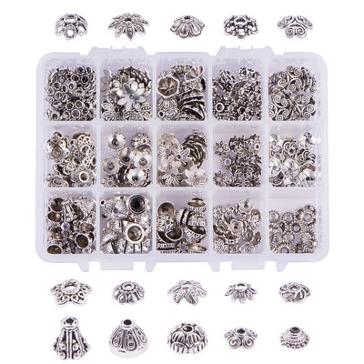 PH PANDAHALL 300 Pcs Antique Silver Tibetan Style Alloy Flower Bead Caps 15 Styles Jewelry Making
PH PANDAHALL 300 Pcs Antique Silver Tibetan Style Alloy Flower Bead Caps 15 Styles Jewelry Making