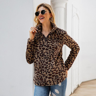 Fashion Women Autumn Leopard Print Fluffy Hoodie Turn-Down Collar Long Sleeve Zipper Casual Pullover Outerwear
Fashion Women Autumn Leopard Print Fluffy Hoodie Turn-Down Collar Long Sleeve Zipper Casual Pullover Outerwear