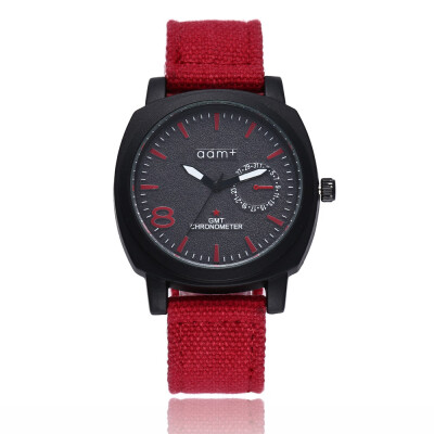 New mens ribbon watch sports military quartz watch