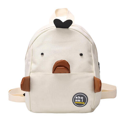 Cartoon Duck Shaped Travel Backpacks Women Kids School Bags Canvas Knapsack