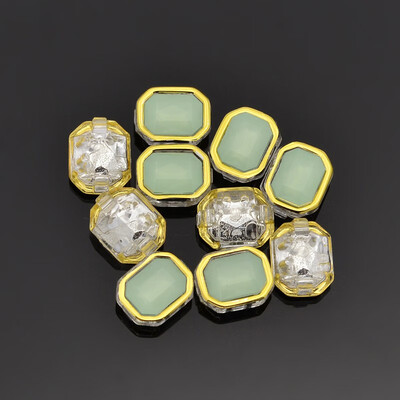 Sew on Rhinestone Taiwan Acrylic Golden Plated Garment Accessories Rectangle PaleGreen 25x19x9mm Hole 1mm
Sew on Rhinestone Taiwan Acrylic Golden Plated Garment Accessories Rectangle PaleGreen 25x19x9mm Hole 1mm