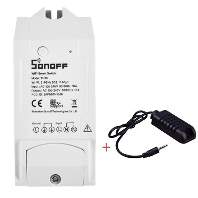 Sonoff TH10 WiFi Smart Switch Remote Controller Smartphone Temperature&Humidity Sensor for Smart Home
Sonoff TH10 WiFi Smart Switch Remote Controller Smartphone Temperature&Humidity Sensor for Smart Home