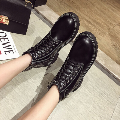 Beautiful Martin Boots British Wind Autumn Buckle Side Zipper Locomotive Boots Tie Shoes with Round Head
Beautiful Martin Boots British Wind Autumn Buckle Side Zipper Locomotive Boots Tie Shoes with Round Head