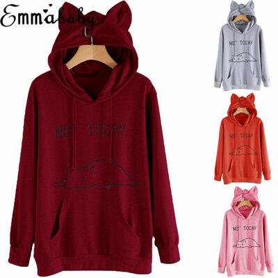 Girls Cat Ear Hoodie Sweater Coat Women Cat Jumpers Cute Hat Pullovers Tops NEW
Girls Cat Ear Hoodie Sweater Coat Women Cat Jumpers Cute Hat Pullovers Tops NEW
