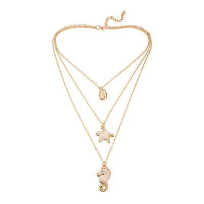 Tocona Bohemian Gold Starfish Seahorse Pendant Necklace for Women Multi layer Neck Chain Summer Beach Jewellery Accessories 8688
Tocona Bohemian Gold Starfish Seahorse Pendant Necklace for Women Multi layer Neck Chain Summer Beach Jewellery Accessories 8688