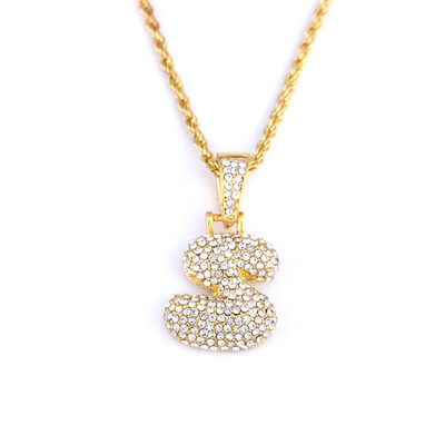 Available Custom Bubble Letters Name Pendant Iced Out 18K Gold Rhinestone Hip Hop Necklaces Jewelry Gift
Available Custom Bubble Letters Name Pendant Iced Out 18K Gold Rhinestone Hip Hop Necklaces Jewelry Gift