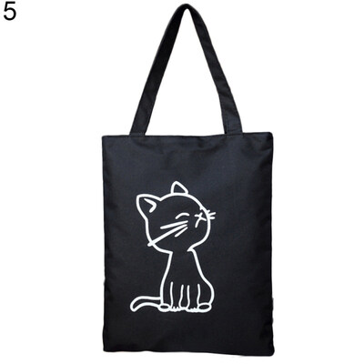Fashion Canvas Handbag Cute Animal Pouch Tote Women Student Shoulder Bag