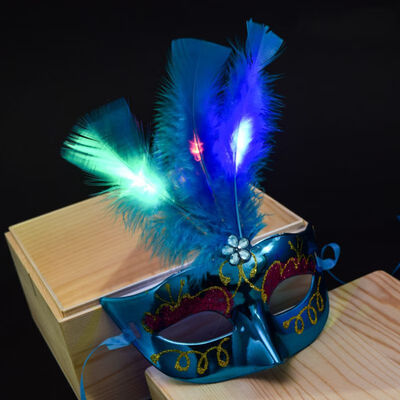 LED Light Up Feather Mask For Women Girls Halloween Masquerade Mask Half Face Party Dance Mask Festival Costume Props
LED Light Up Feather Mask For Women Girls Halloween Masquerade Mask Half Face Party Dance Mask Festival Costume Props