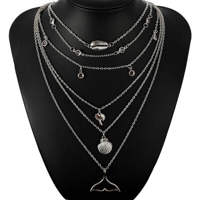 HOT Bohemia Multilayer Coconut Tree Natural Shell Choker Necklace Statement Alloy Shell Seashell Pendant Necklace for Women
HOT Bohemia Multilayer Coconut Tree Natural Shell Choker Necklace Statement Alloy Shell Seashell Pendant Necklace for Women