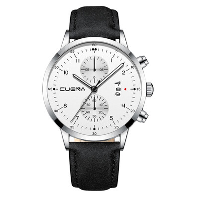 Gobestart CUENA Mens Business Leath Belt Watch Three Eyes Six-Piece Calendar Quartz Watch
Gobestart CUENA Mens Business Leath Belt Watch Three Eyes Six-Piece Calendar Quartz Watch
