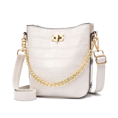 Fashion spring&summer crocodile pattern bucket bag Korean version of the chain bag Messenger bag ins bag
Fashion spring&summer crocodile pattern bucket bag Korean version of the chain bag Messenger bag ins bag
