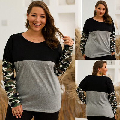 Gobestart Womens Plus Size Casual Round Neck Camouflage Stitching Contrast Color Tops
Gobestart Womens Plus Size Casual Round Neck Camouflage Stitching Contrast Color Tops