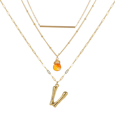 Small Orange stone Gold Metal Bamboo 2cm 26 Letter Alphabet A-Z Minimalist Initial Pendant Necklace Fashion Twist Chain Jewelry
Small Orange stone Gold Metal Bamboo 2cm 26 Letter Alphabet A-Z Minimalist Initial Pendant Necklace Fashion Twist Chain Jewelry