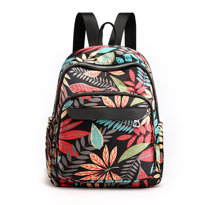 Shoulder bag womens nylon Oxford cloth printed light shoulders leisure travel bag cloth