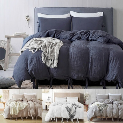 Natural Soild Color Washed Cotton Duvet Cover Set Bedspread Fitted Sheet TwinQueenKing Bedding Set4 Colors
Natural Soild Color Washed Cotton Duvet Cover Set Bedspread Fitted Sheet TwinQueenKing Bedding Set4 Colors