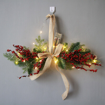 〖Follure〗Christmas Wreath Door Wall Ornament Pentagram Hanging Decoration With Bowknot
〖Follure〗Christmas Wreath Door Wall Ornament Pentagram Hanging Decoration With Bowknot