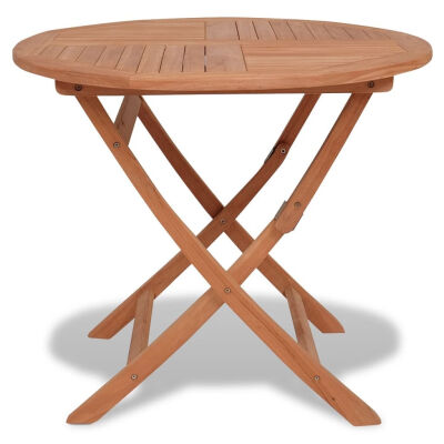 Outdoor Dining Table Round Solid Teak