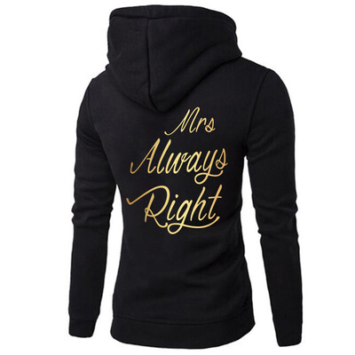 2019 New Mr Right And Mrs Always Right Couple Hoodie Long Sleeve Letter Printing Funny Hooded Sweatshirt Top Lovers Gifts
2019 New Mr Right And Mrs Always Right Couple Hoodie Long Sleeve Letter Printing Funny Hooded Sweatshirt Top Lovers Gifts