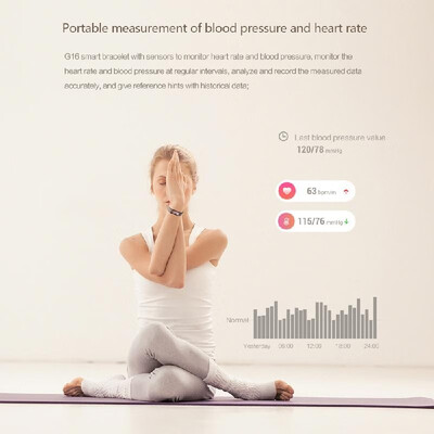 G16 Color Screen Smart Sport Bracelet Fitness Band Support Heart Rate Blood Pressure Calorie Step Monitoring IP67 Waterproof
G16 Color Screen Smart Sport Bracelet Fitness Band Support Heart Rate Blood Pressure Calorie Step Monitoring IP67 Waterproof